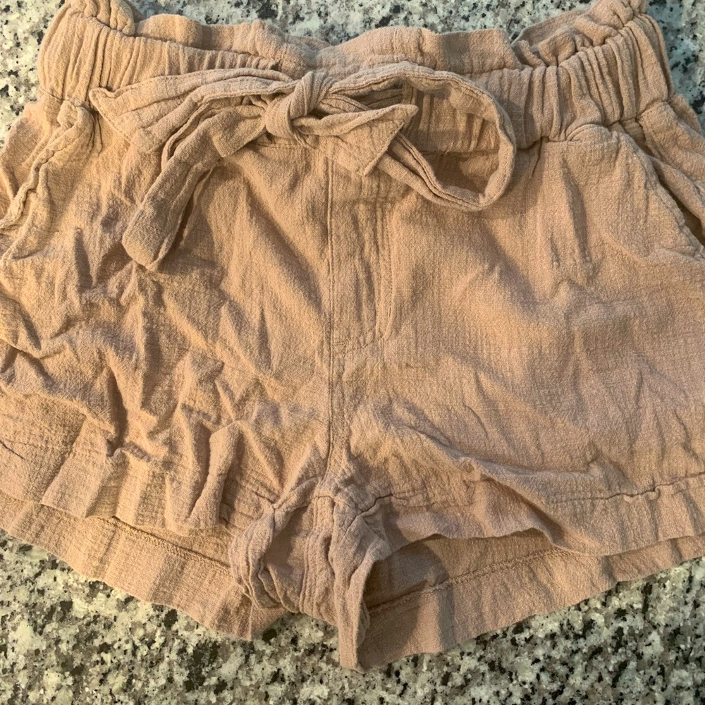 Rewash High - Waist Tan Shorts